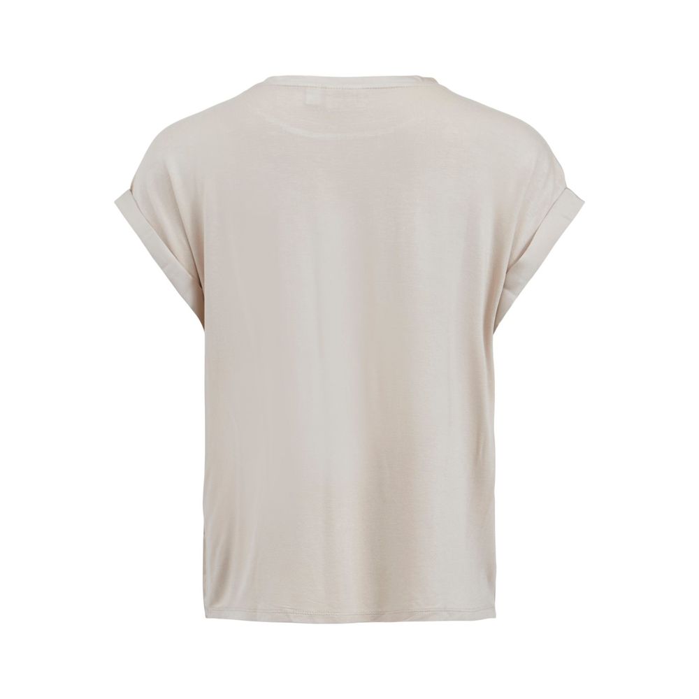 Vila Clothes Gold Cotton Tops & T-Shirt