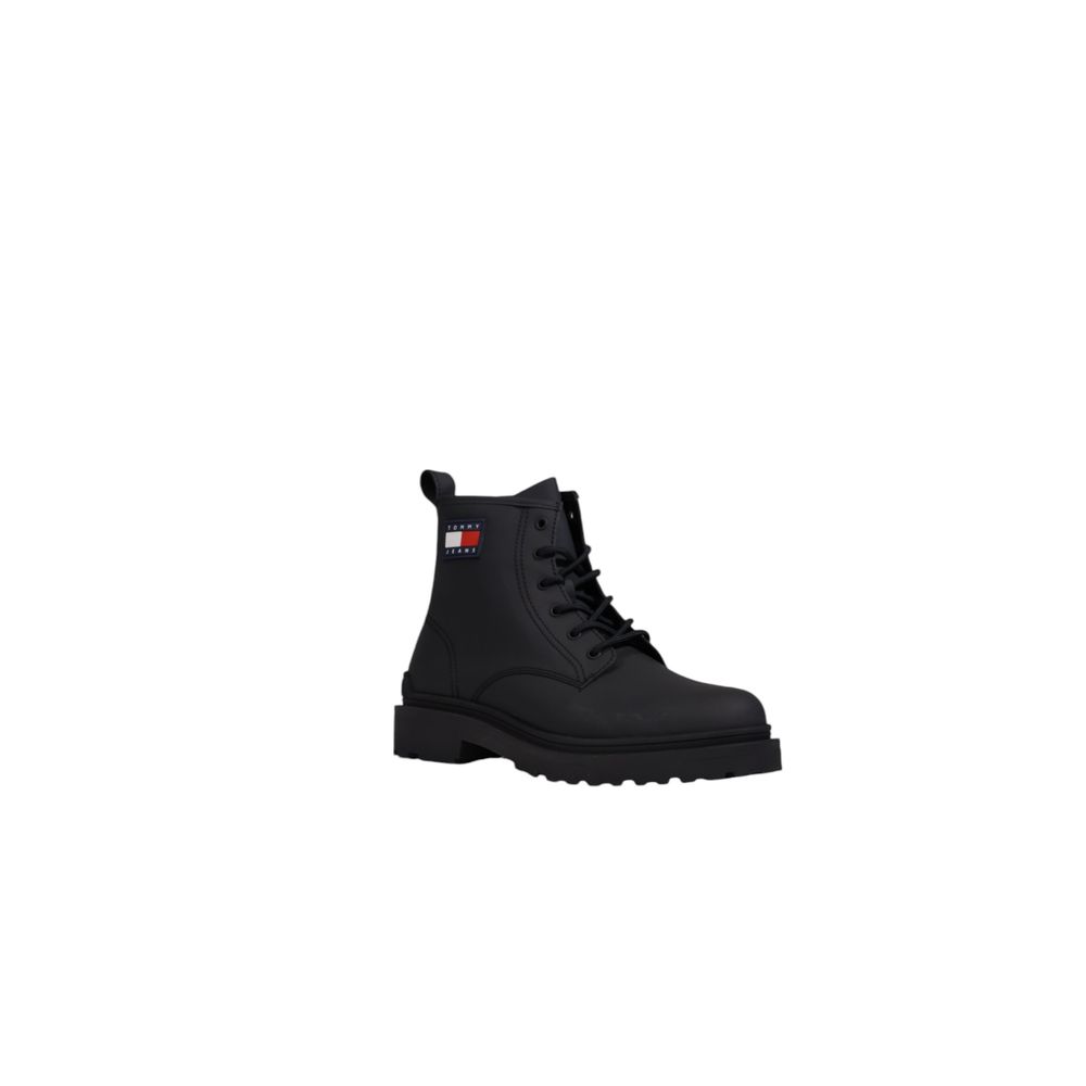 Tommy Hilfiger Jeans Black Leather Boot