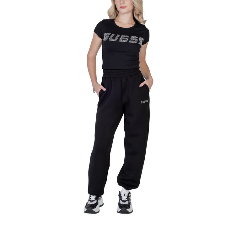 Guess Active Black Cotton Tops & T-Shirt