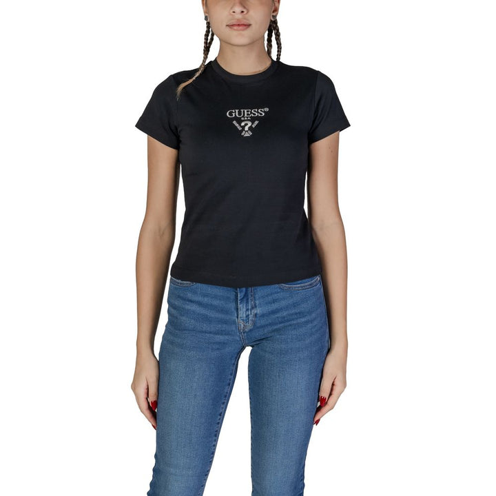 Guess Active Black Cotton Tops & T-Shirt