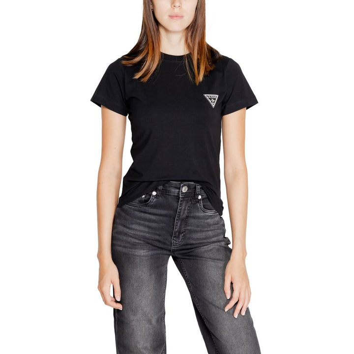 Guess Active Black Cotton Tops & T-Shirt