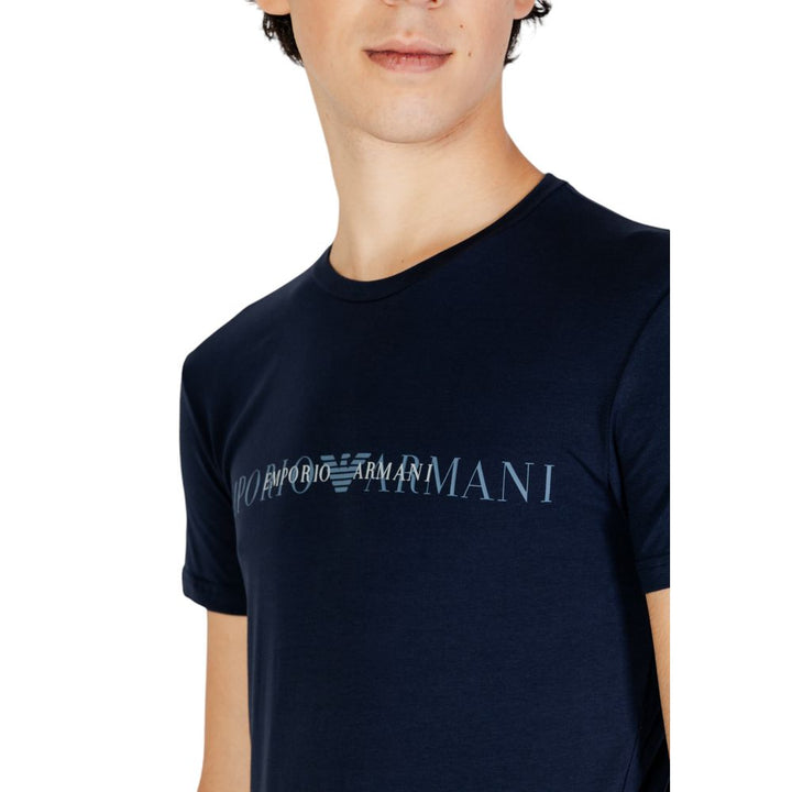 Emporio Armani Underwear Blue Cotton T-Shirt