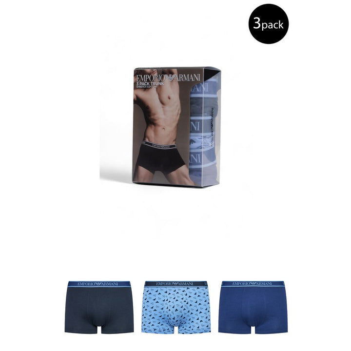 Emporio Armani Underwear Blue Cotton Underwear