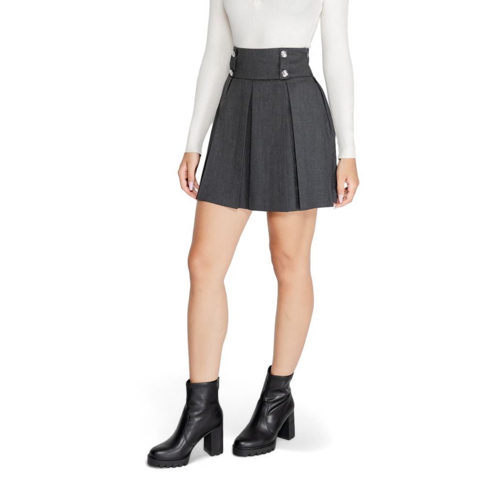 Morgan De Toi Gray Polyester Skirt