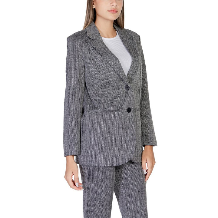 ICHI Black Polyester Suits & Blazer