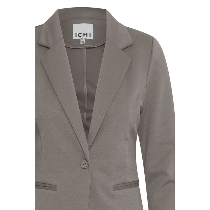 ICHI Gray Polyester Suits & Blazer