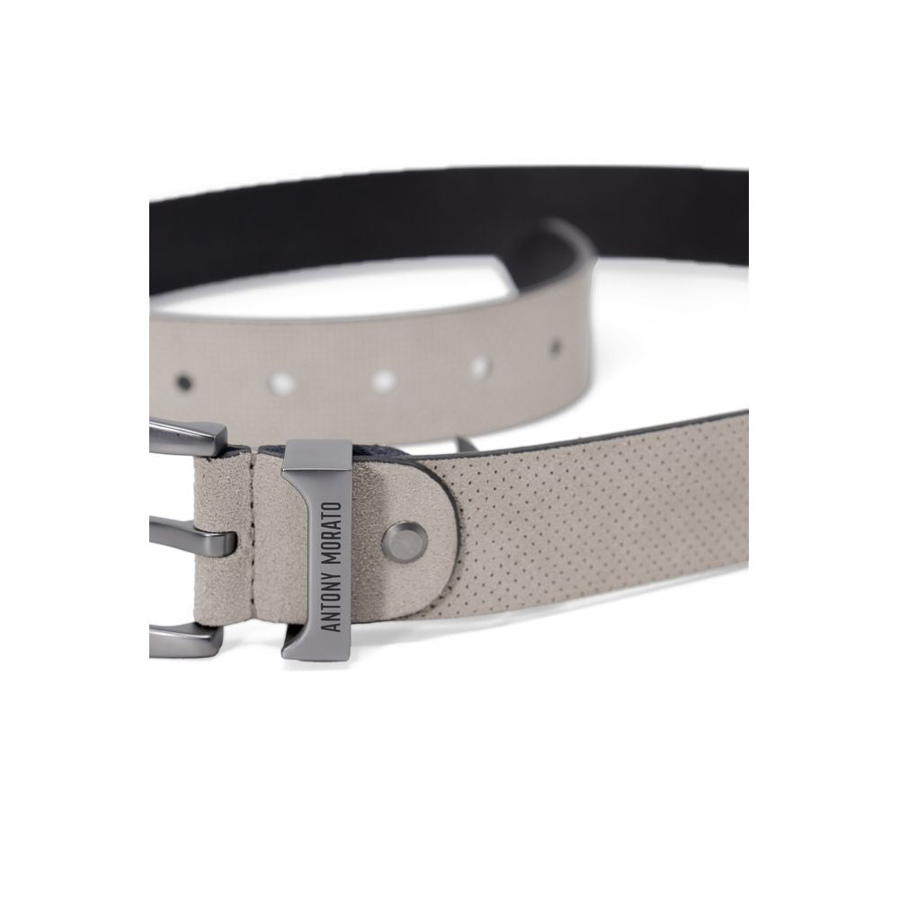 Antony Morato White Leather Belt