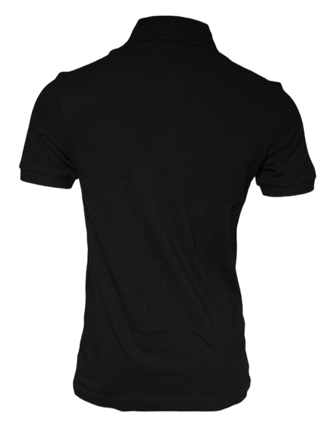 Dolce & Gabbana Black DG Heart Cotton Collared Polo T-shirt