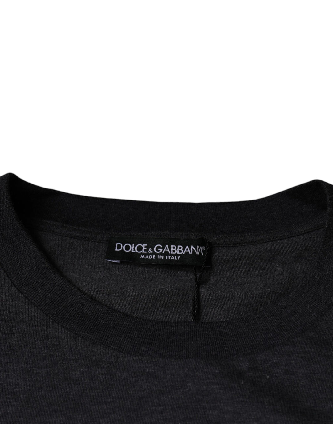 Dolce & Gabbana Gray Cotton Crew Neck Short Sleeves T-shirt