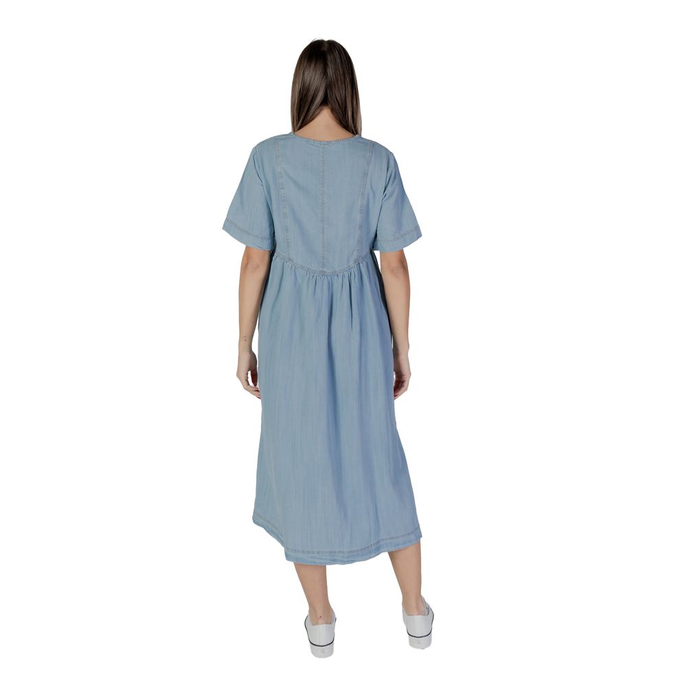 B.Young Light Blue Cotton Dress