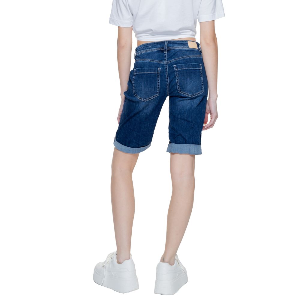 Street One Blue Cotton Short