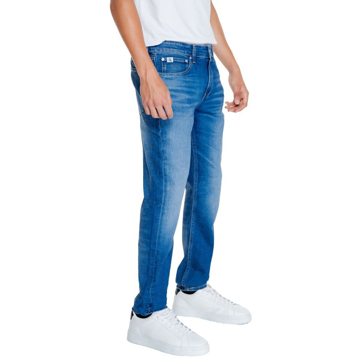 Calvin Klein Jeans Blue Cotton Rigenerato Jeans & Pant