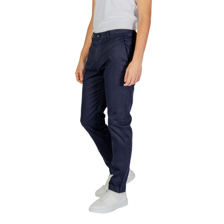 Calvin Klein Jeans Blue Cotton Rigenerato Jeans & Pant