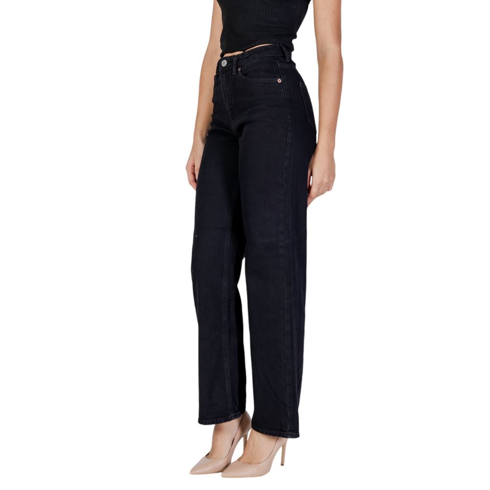 Vero Moda Black Cotton Jeans & Pant