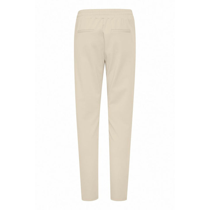 ICHI Beige Polyester Jeans & Pant