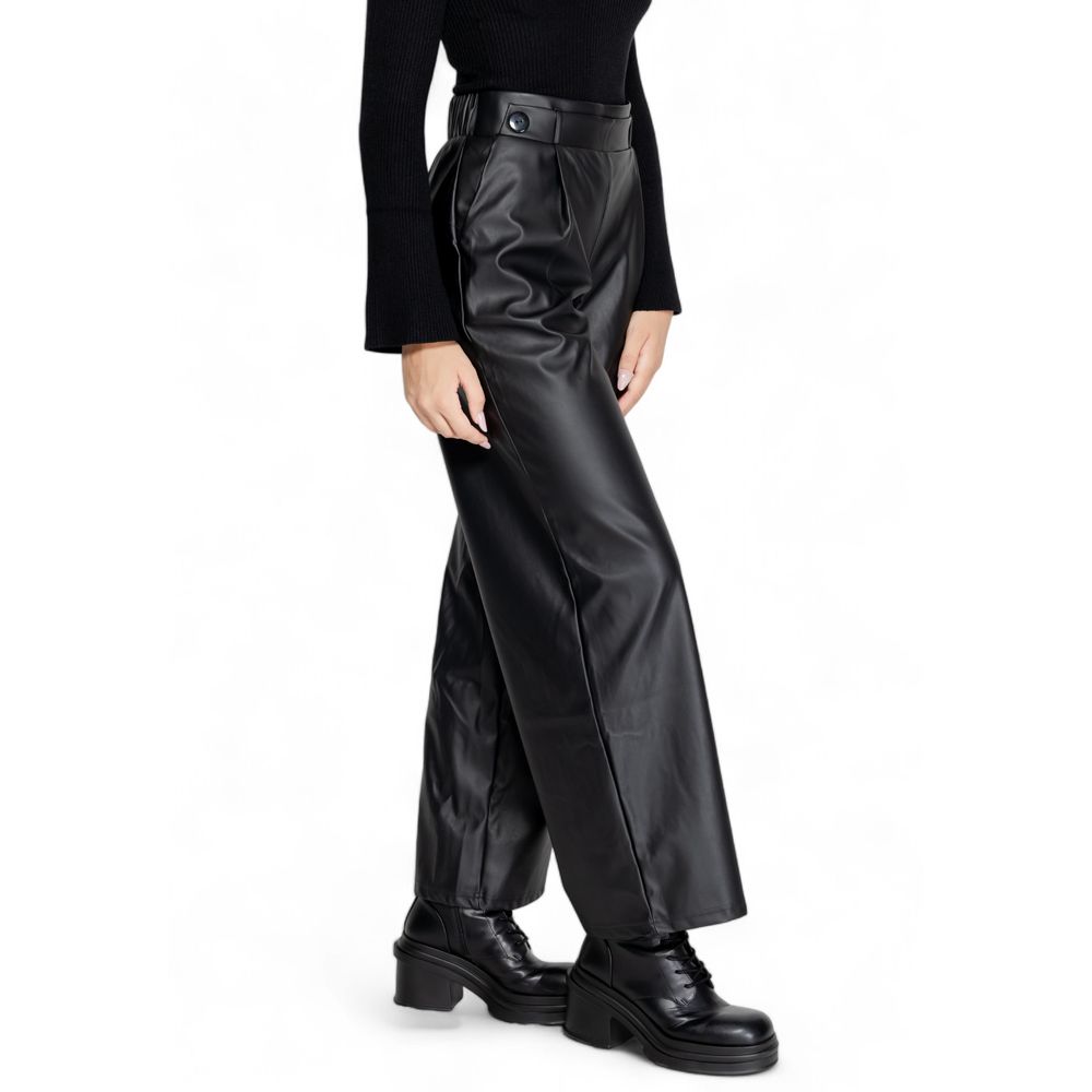 Jacqueline De Yong Black Polyester Jeans & Pant