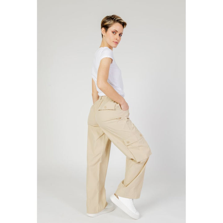 Only Beige Cotton Jeans & Pant