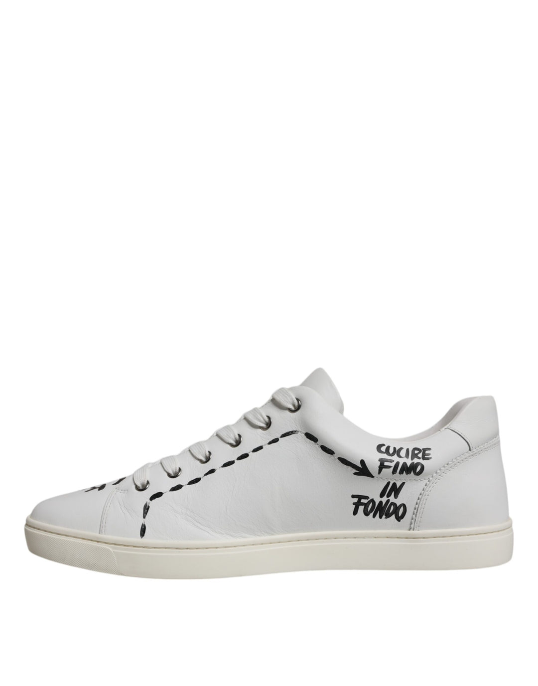 Dolce & Gabbana White Leather Milano Low Top Sneakers Shoes