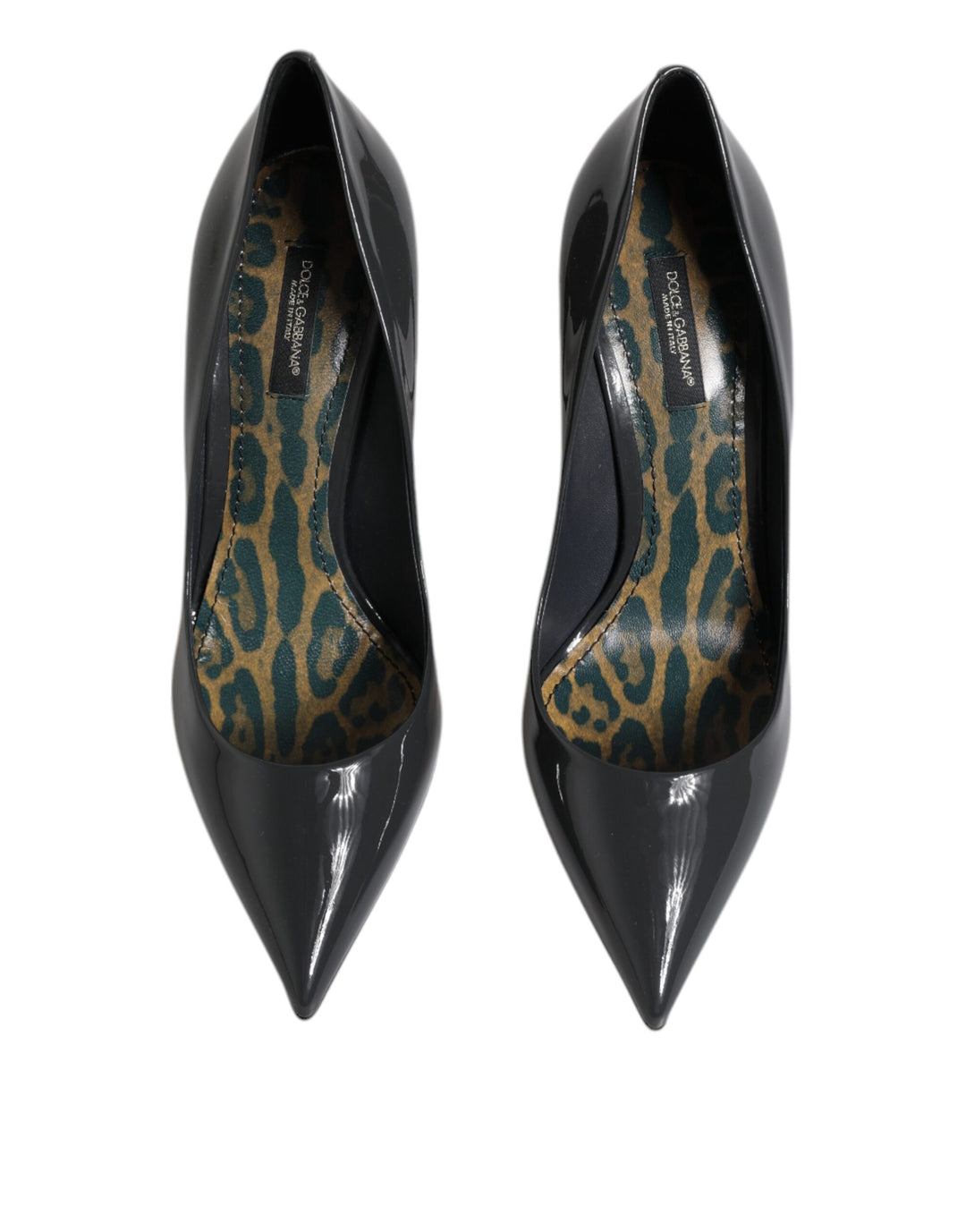 Dolce & Gabbana Black Patent Leather Heels Pumps Shoes