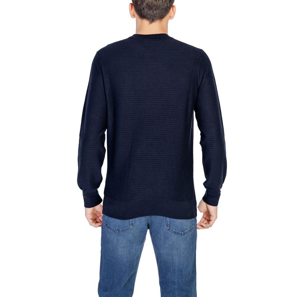 Hugo Boss Blue Cotton Sweater