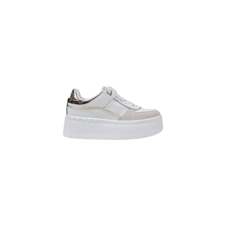 Guess White Polyethylene Flat Shoe