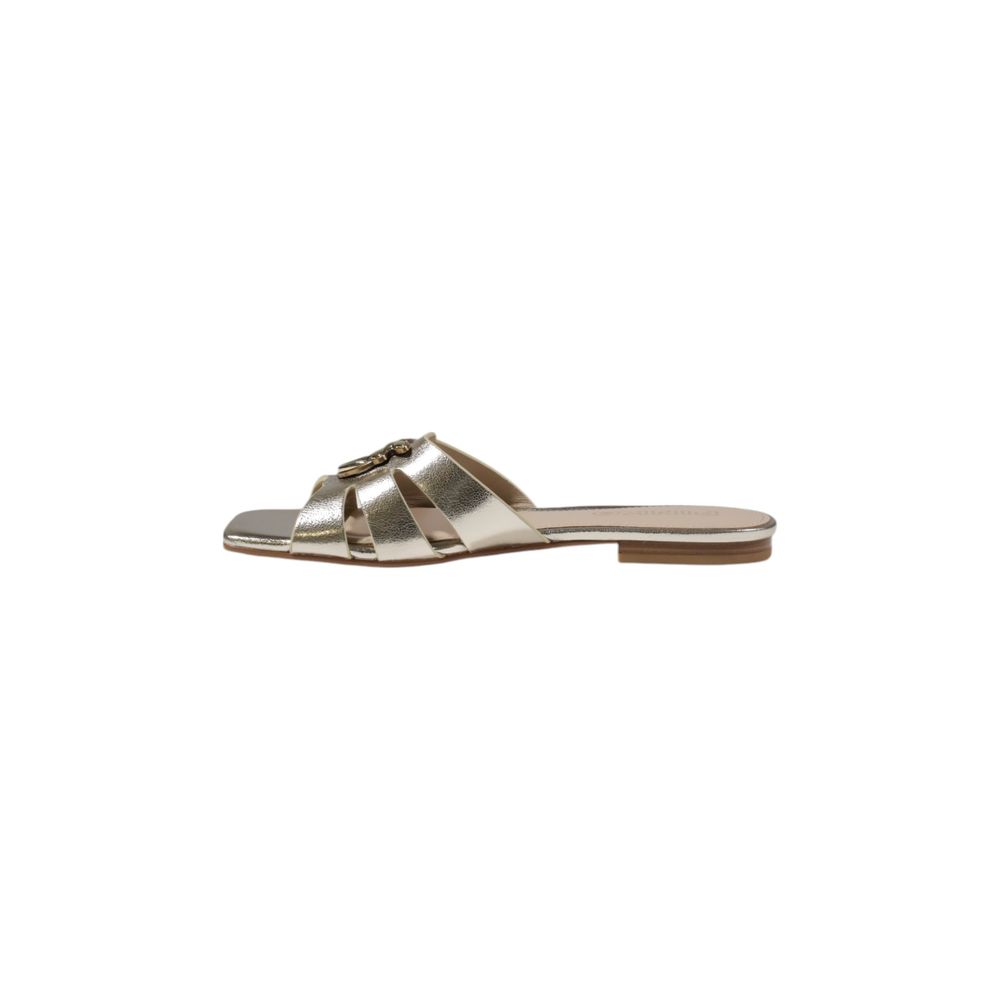 PINKO Gold Leather Sandal