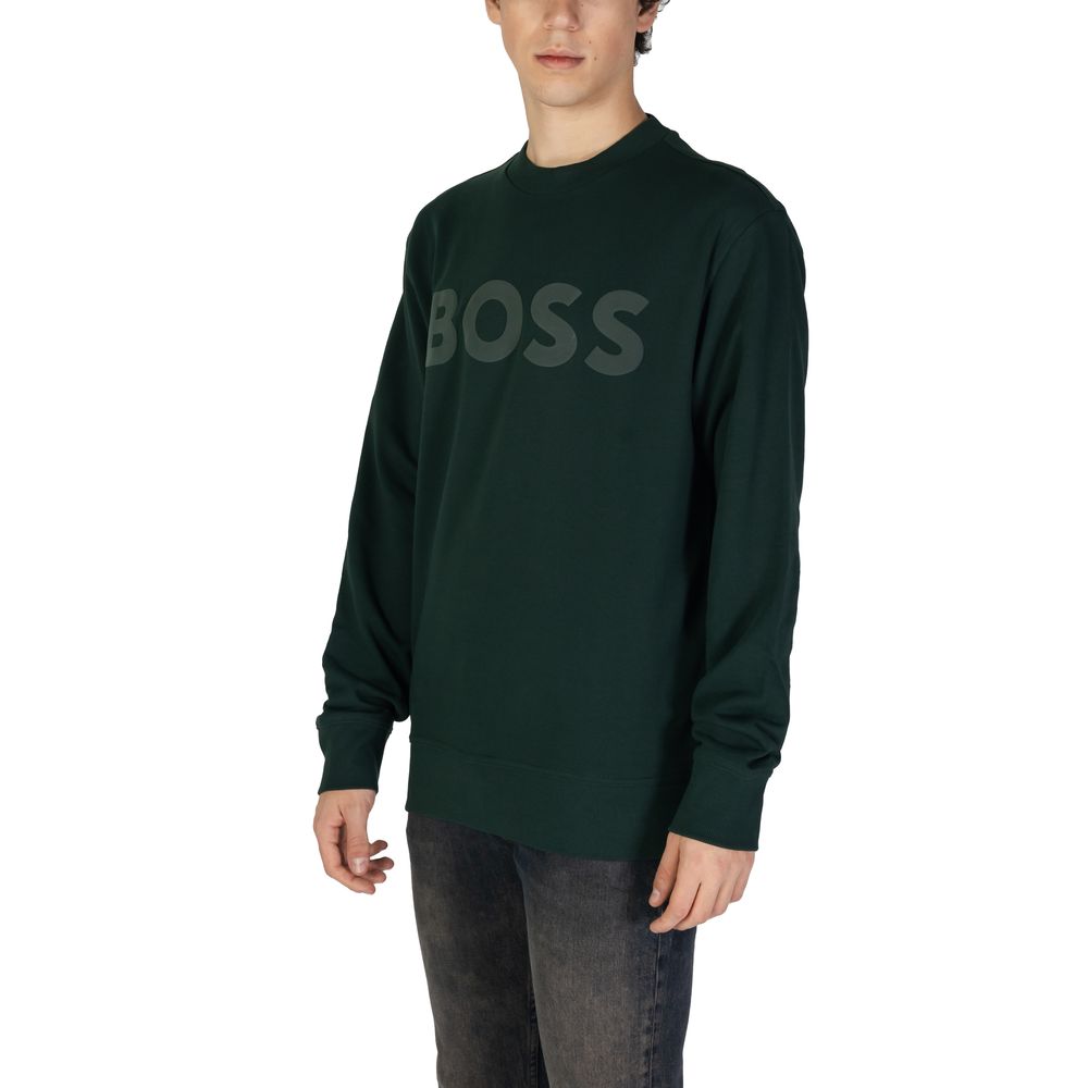 Hugo Boss Green Cotton Sweater