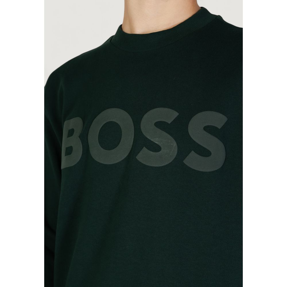 Hugo Boss Green Cotton Sweater