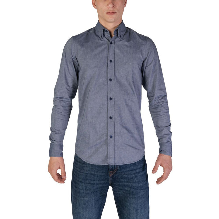 Hugo Boss Blue Cotton Shirt