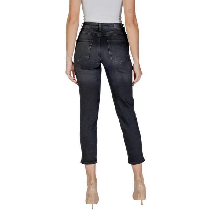 ICHI Black Cotton Jeans & Pant