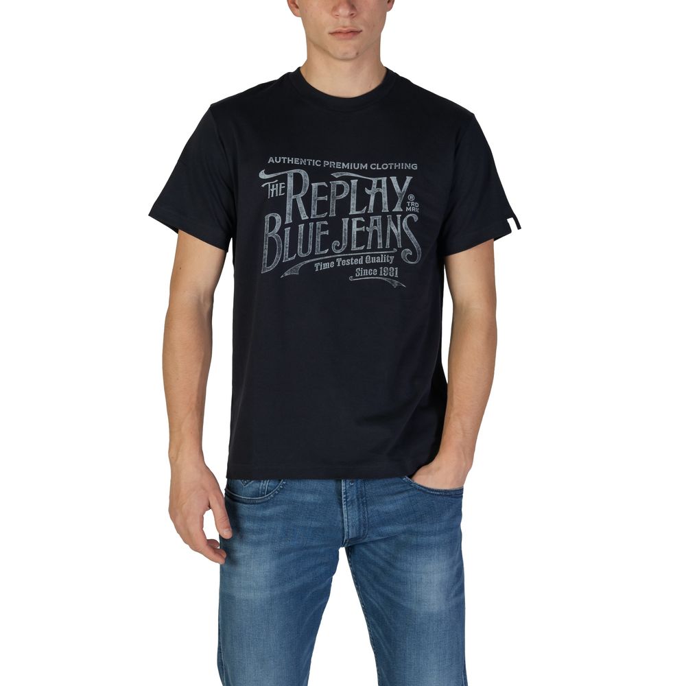 Replay Blue Cotton T-Shirt