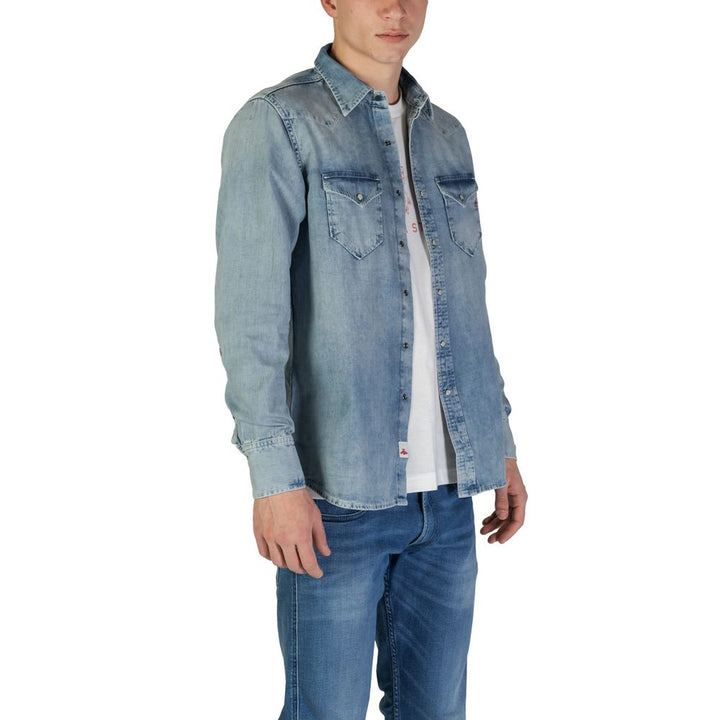 Replay Light Blue Cotton Shirt