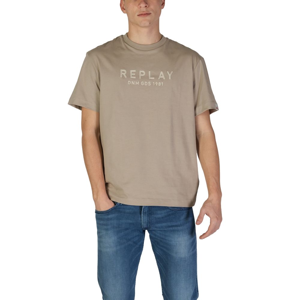 Replay Beige Cotton T-Shirt