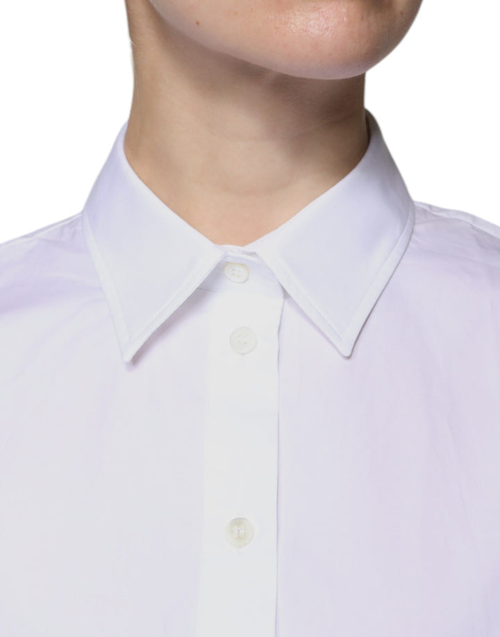 Dolce & Gabbana White Collared Short Sleeve Polo Shirt Top