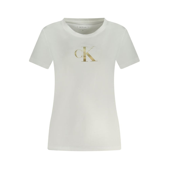 Calvin Klein White Cotton Tops & T-Shirt