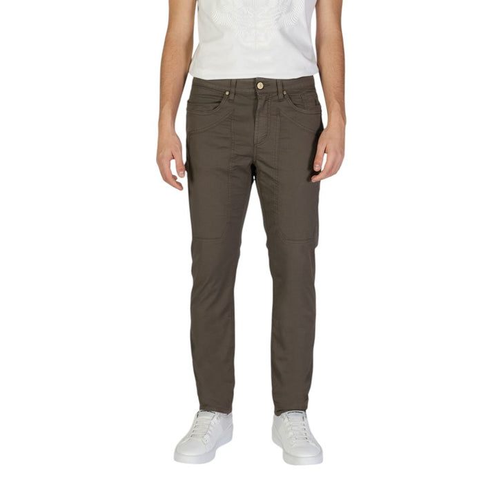 Jeckerson Brown Cotton Jeans & Pant