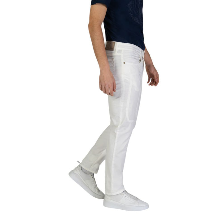 Jeckerson White Cotton Jeans & Pant