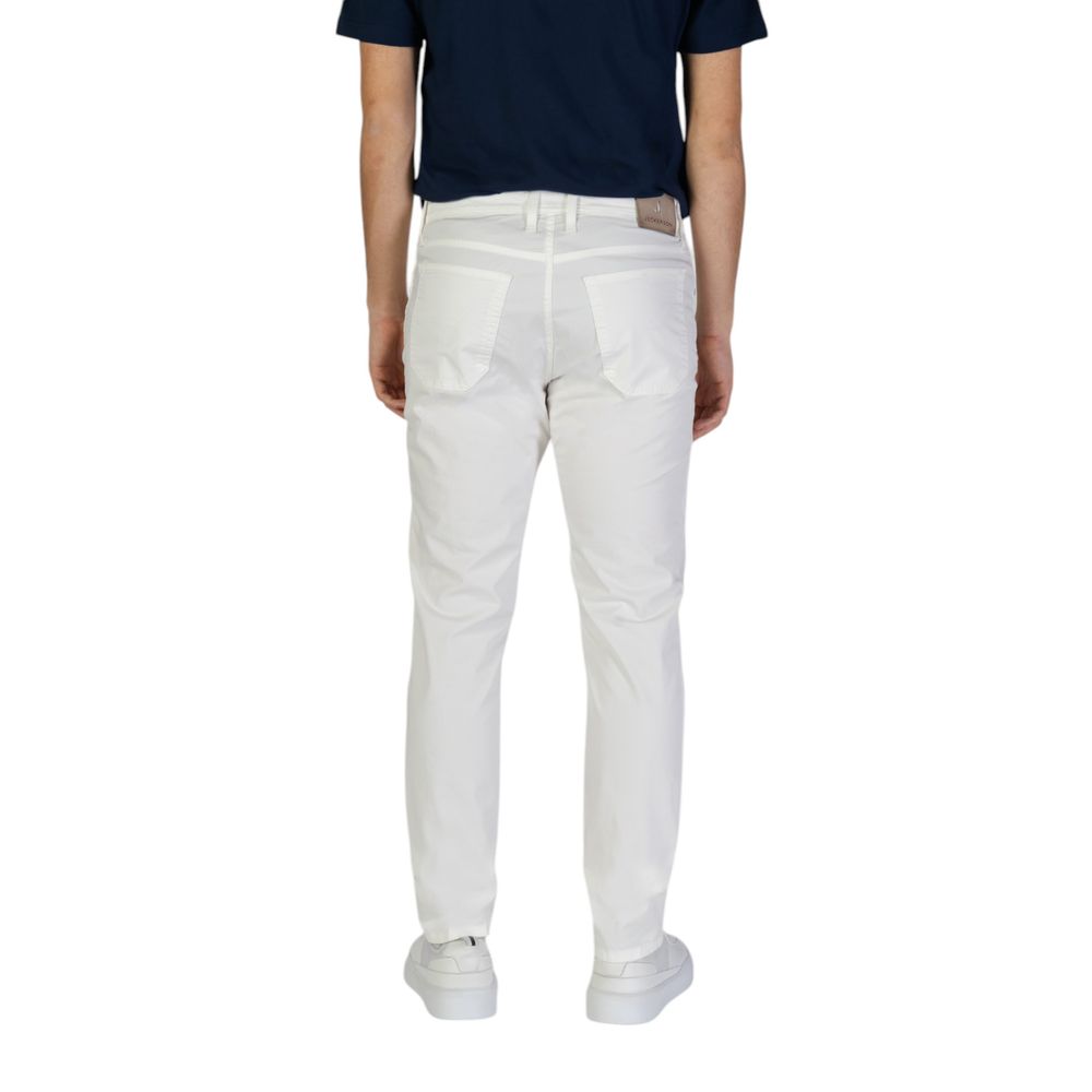 Jeckerson White Cotton Jeans & Pant