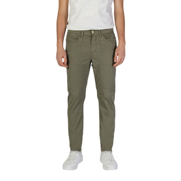 Jeckerson Green Cotton Jeans & Pant