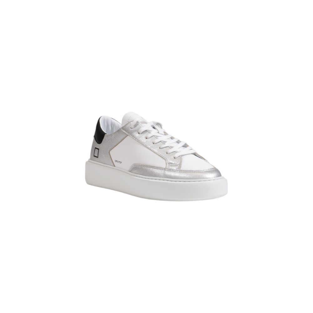 D.A.T.E Silver Leather Sneaker