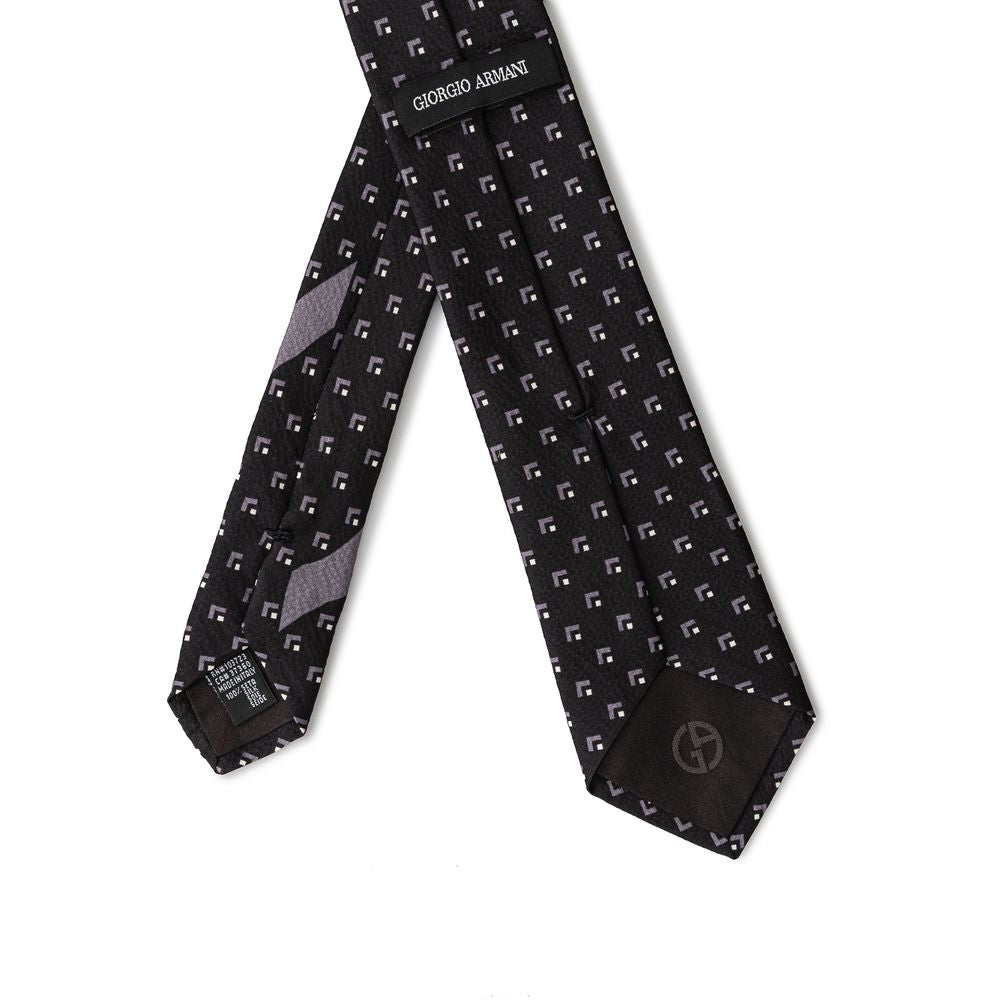 Giorgio Armani Black Silk Ties & Bowty