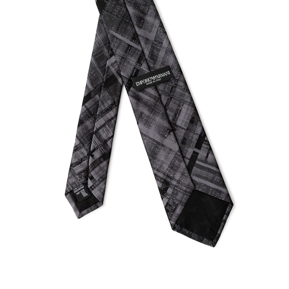 Emporio Armani Gray Silk Ties & Bowty