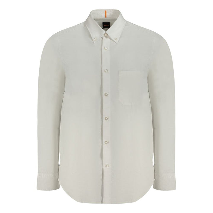 Hugo Boss White Cotton Shirt