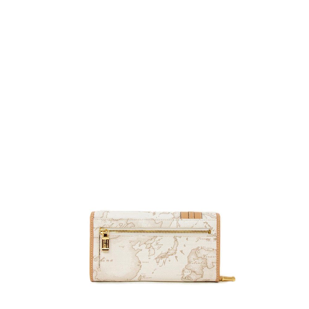 Alviero Martini Prima Classe White Cotton Wallet