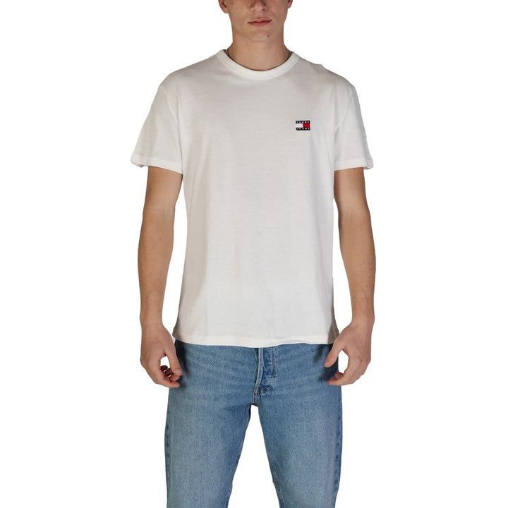 Tommy Hilfiger Jeans White Cotton Rigenerato T-Shirt