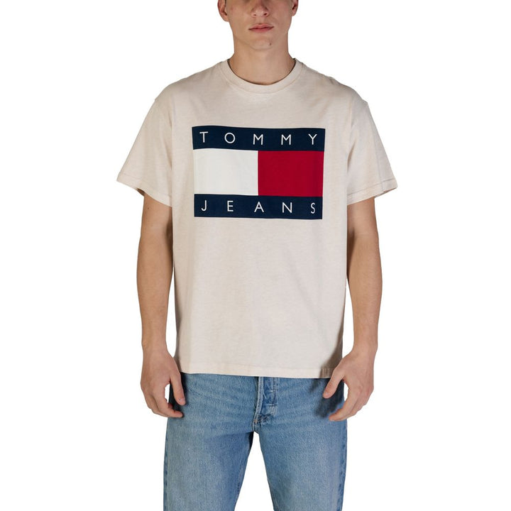 Tommy Hilfiger Jeans Beige Cotton T-Shirt