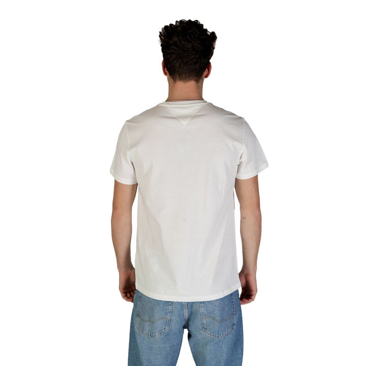 Tommy Hilfiger Jeans Cream Cotton Rigenerato T-Shirt