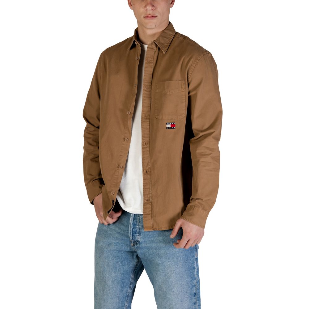 Tommy Hilfiger Jeans Beige Cotton Rigenerato Shirt