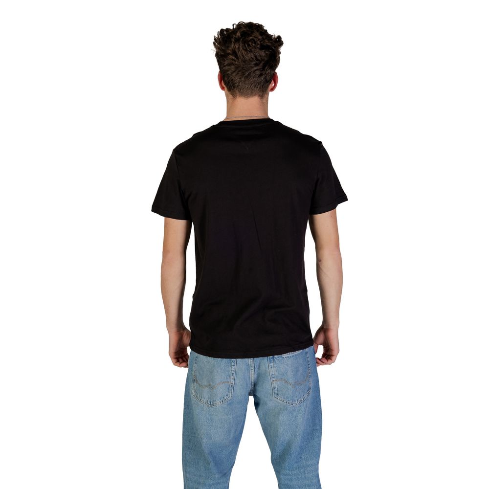 Tommy Hilfiger Jeans Black Cotton Rigenerato T-Shirt