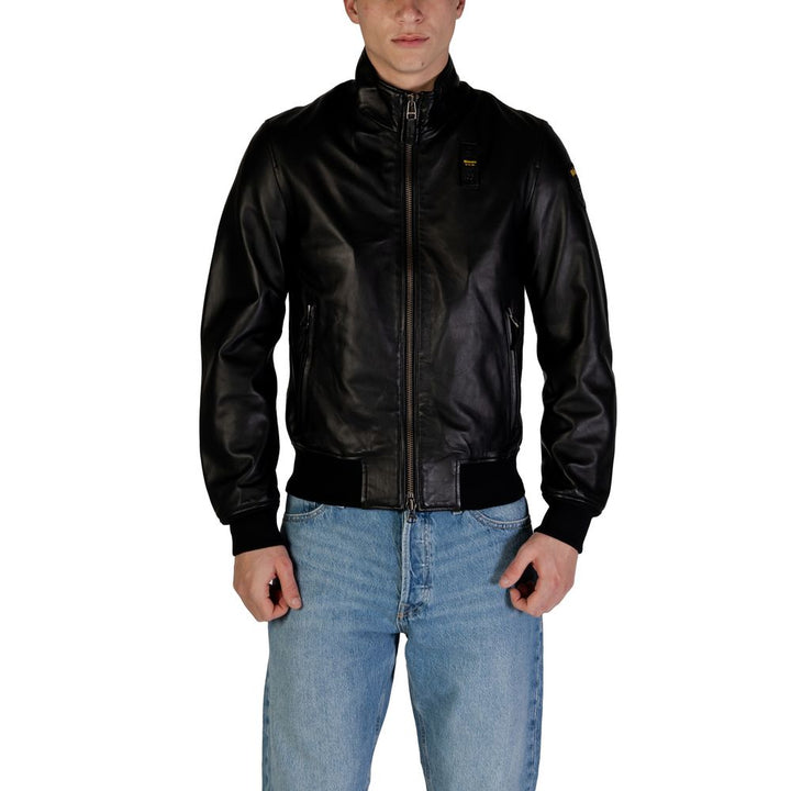 Blauer Black Leather Jacket